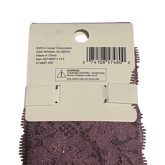 Conair Lace Headwrap 2pcs Multicolor Hair Accessories For Women Purple Brown - Picture 6 of 6